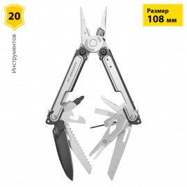 Мультитул LEATHERMAN ARC, 100.8 мм, 20 функций, Black DLC & Stainless Steel, нейлоновый чехол