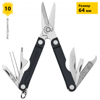 Мультитул LEATHERMAN MICRA JET BLACK 833179 Мультитул LEATHERMAN MICRA JET BLACK 833179