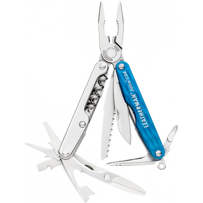 Мультитул LEATHERMAN JUICE CS4 COLUMBIA BLUE в подарочной упаковке 831986